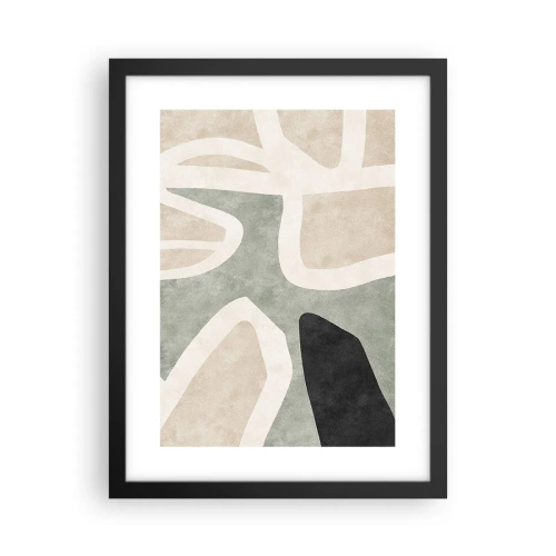 Póster en marco negro - Composición con un toque negro - 30x40 cm