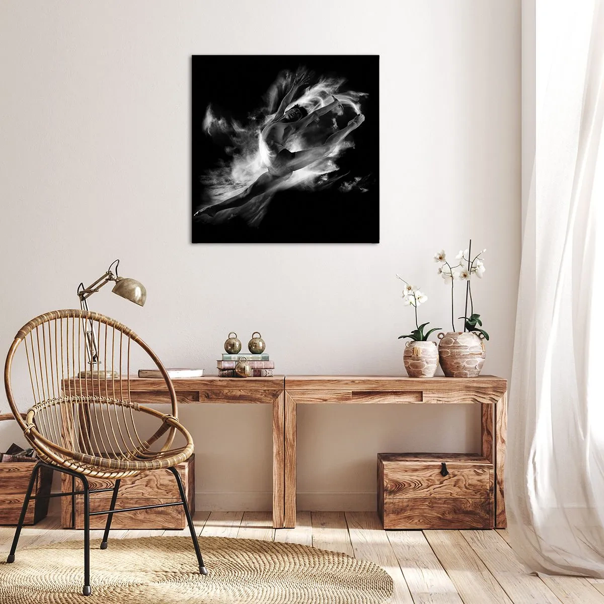 Cuadro sobre lienzo - Impresión de Imagen - El arte del vuelo - 70x70 cm