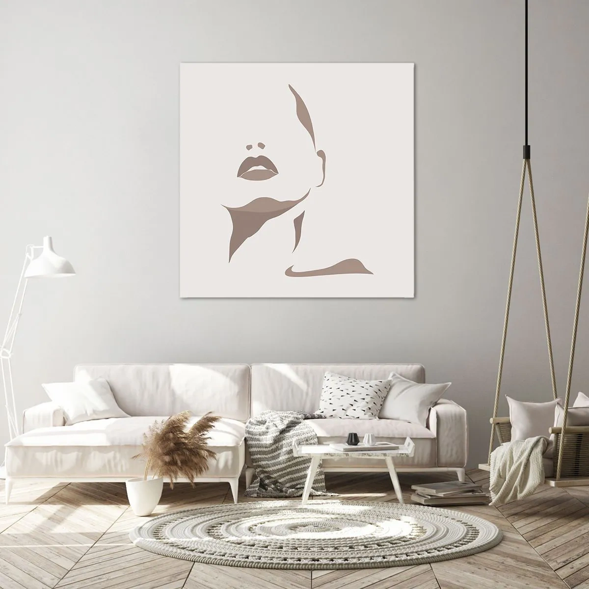 Cuadro sobre lienzo - Impresión de Imagen - Creación a partir de la luz y la sombra - 70x70 cm