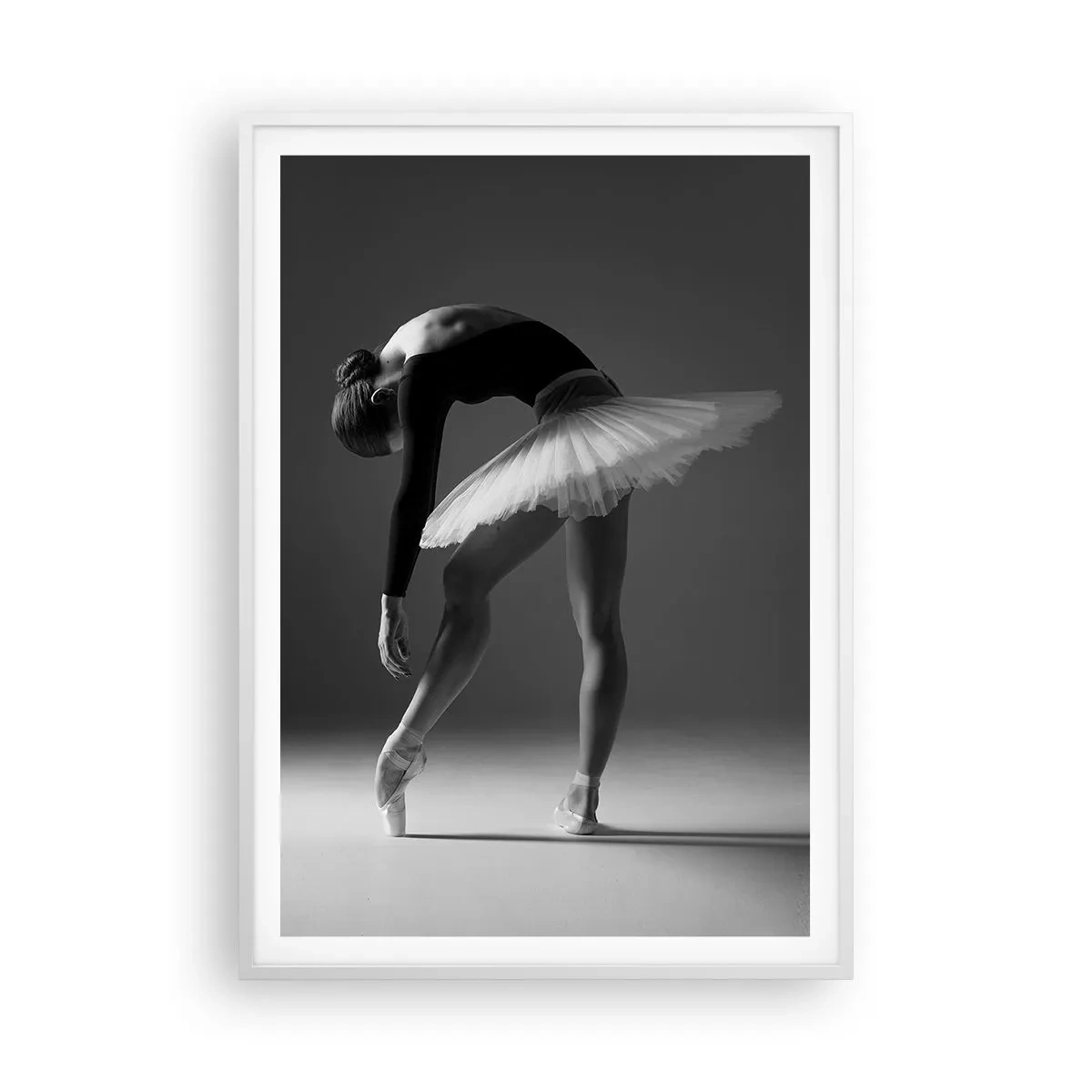 Póster en marco blanco - Bella bailarina - 70x100 cm