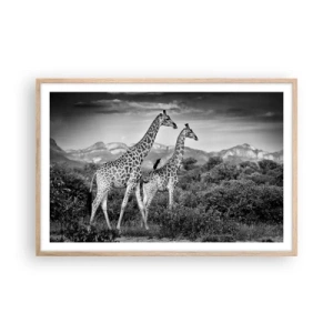 Póster en marco roble claro - La clase alta de África - 91x61 cm