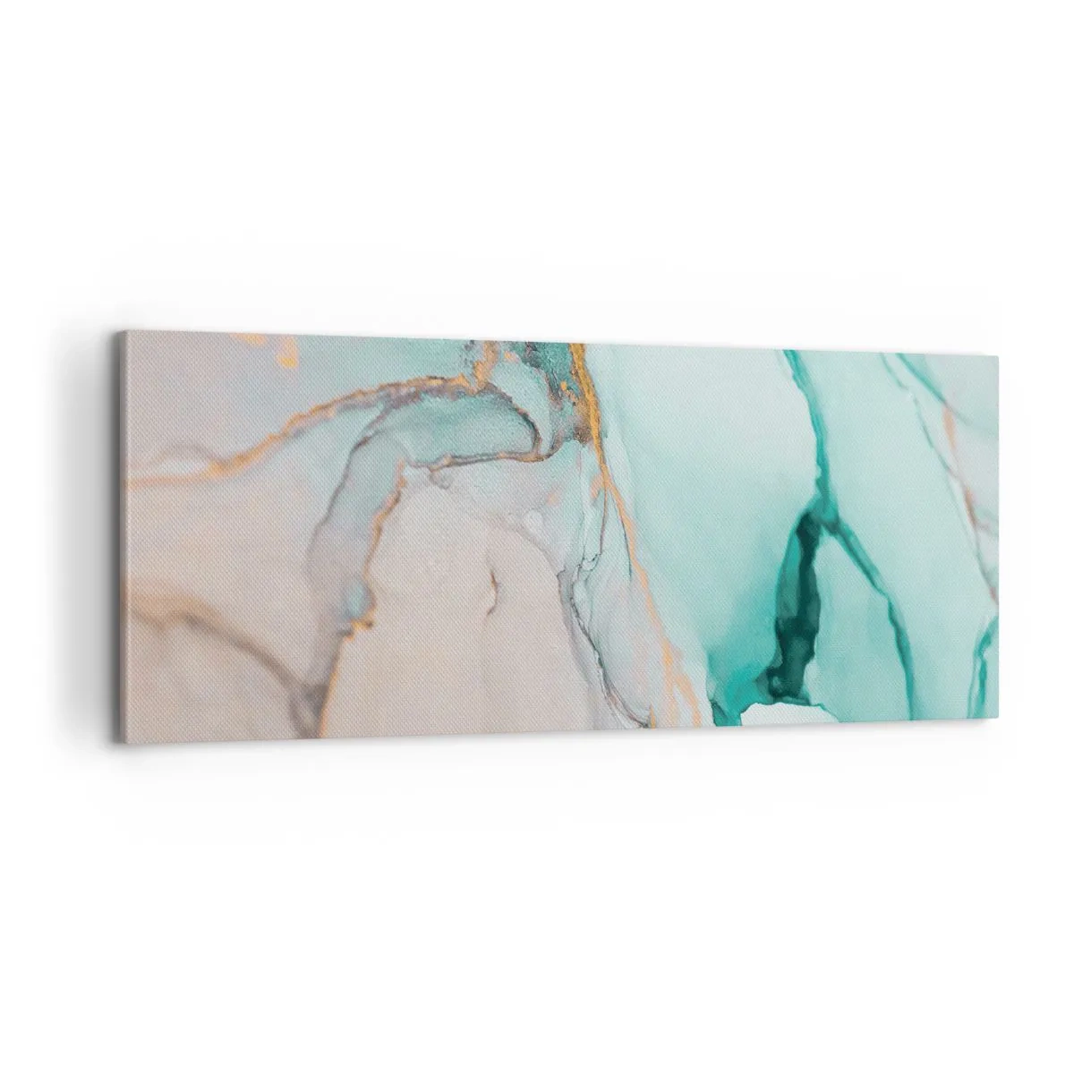 Cuadro sobre lienzo - Impresión de Imagen - Danza de formas y colores - 100x40 cm