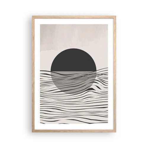 Póster en marco roble claro - Media composición - 50x70 cm