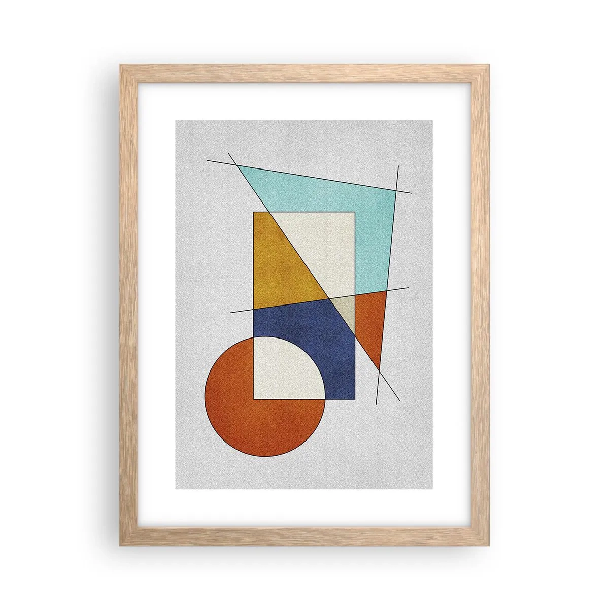 Póster en marco roble claro - Abstracción: diversión modernista - 30x40 cm