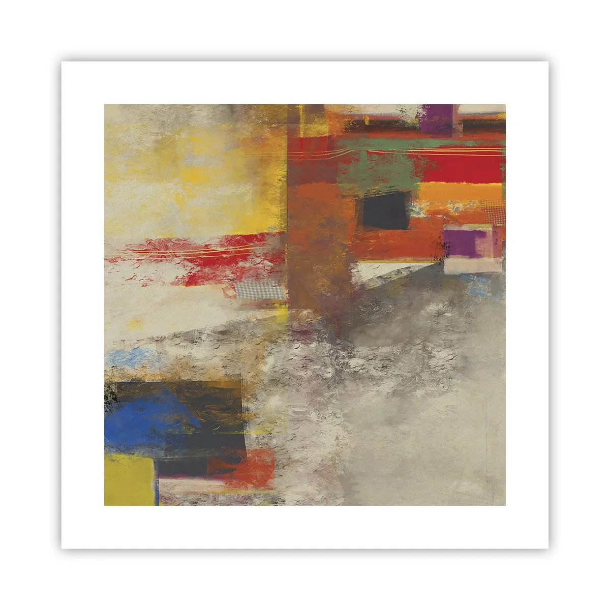 Póster - Geometría de color - 40x40 cm