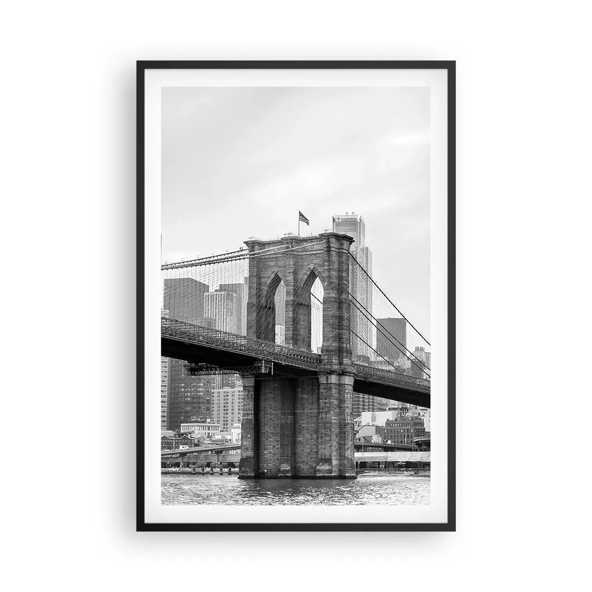 Póster en marco negro - Vibraciones de Nueva York - 61x91 cm