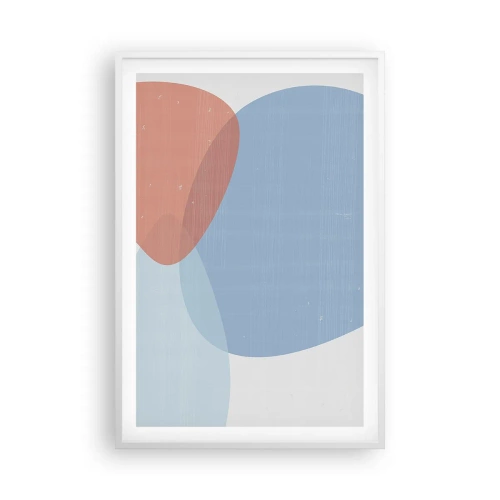 Póster en marco blanco - Relaciones en colores pastel - 61x91 cm