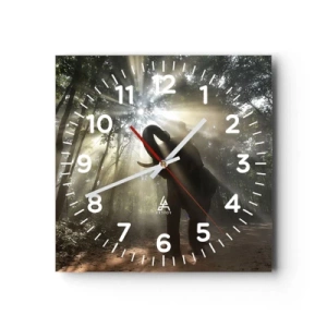 Reloj de pared - Reloj de vidrio - Bajo una estrella de la suerte - 30x30 cm