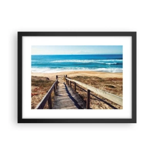 Póster en marco negro - ¡Corre! - 40x30 cm