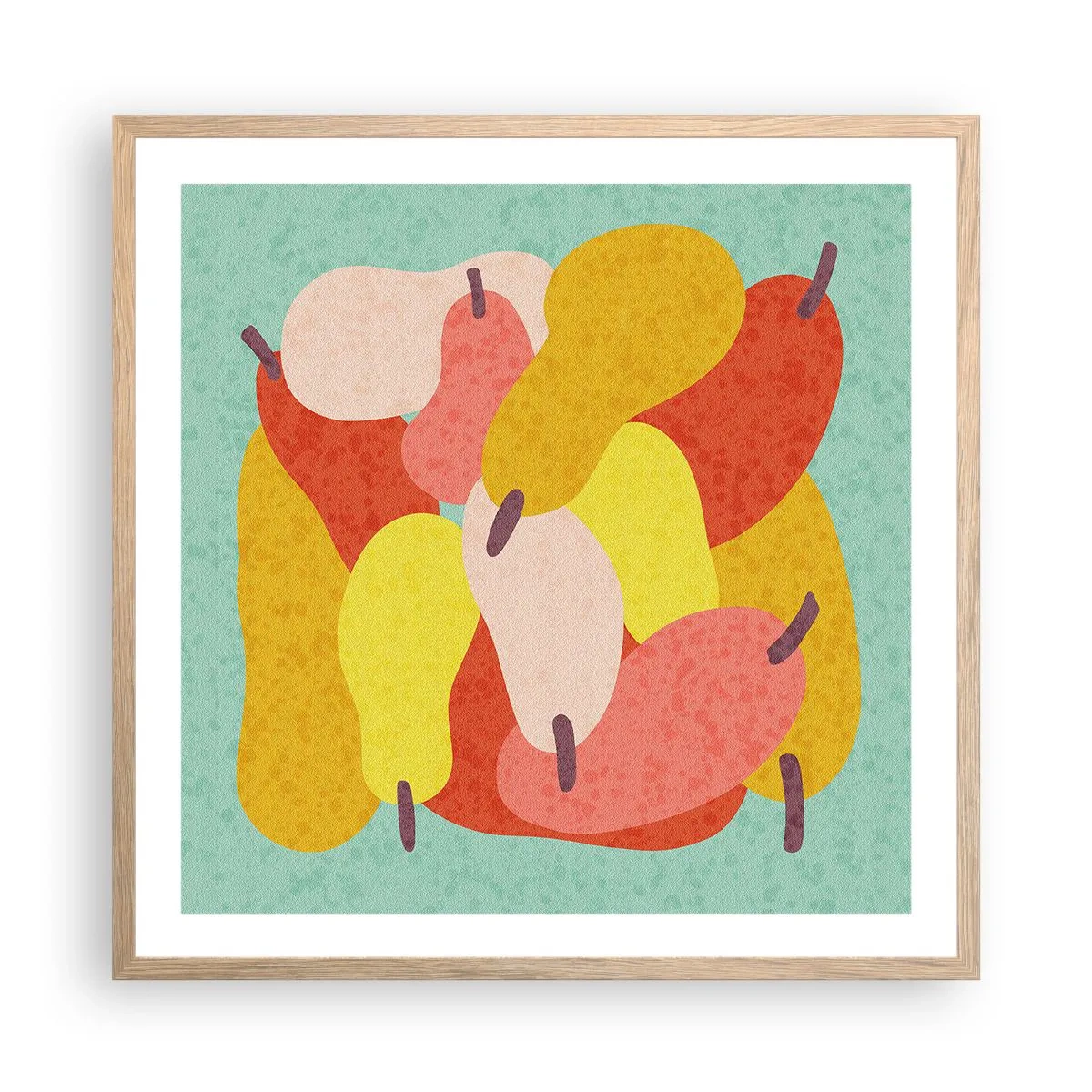 Póster en marco roble claro - Saborear el sol del verano - 60x60 cm