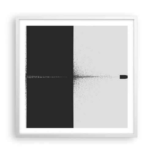 Póster en marco blanco - Directa al objetivo - 60x60 cm