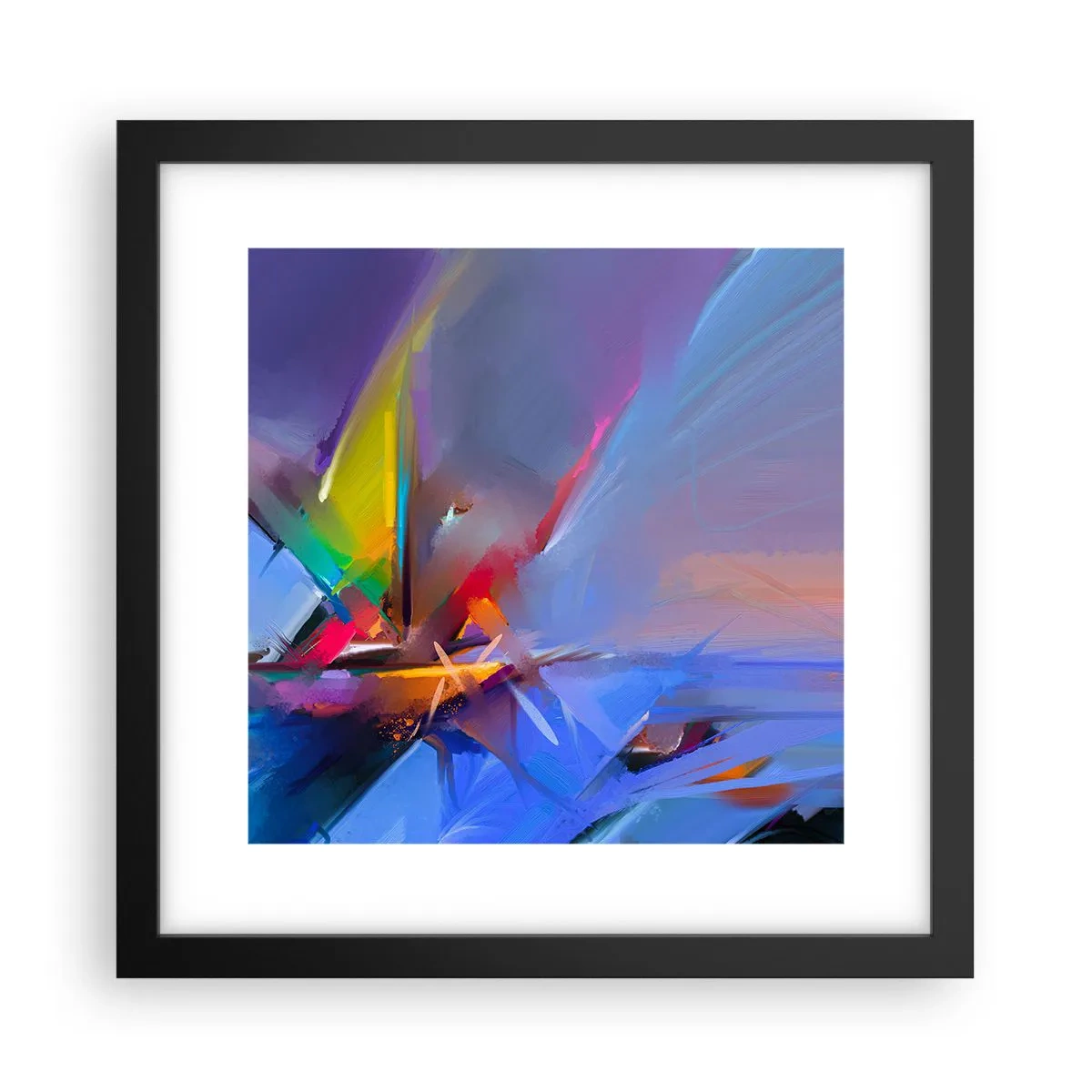 Póster en marco negro - Como un pájaro - 30x30 cm