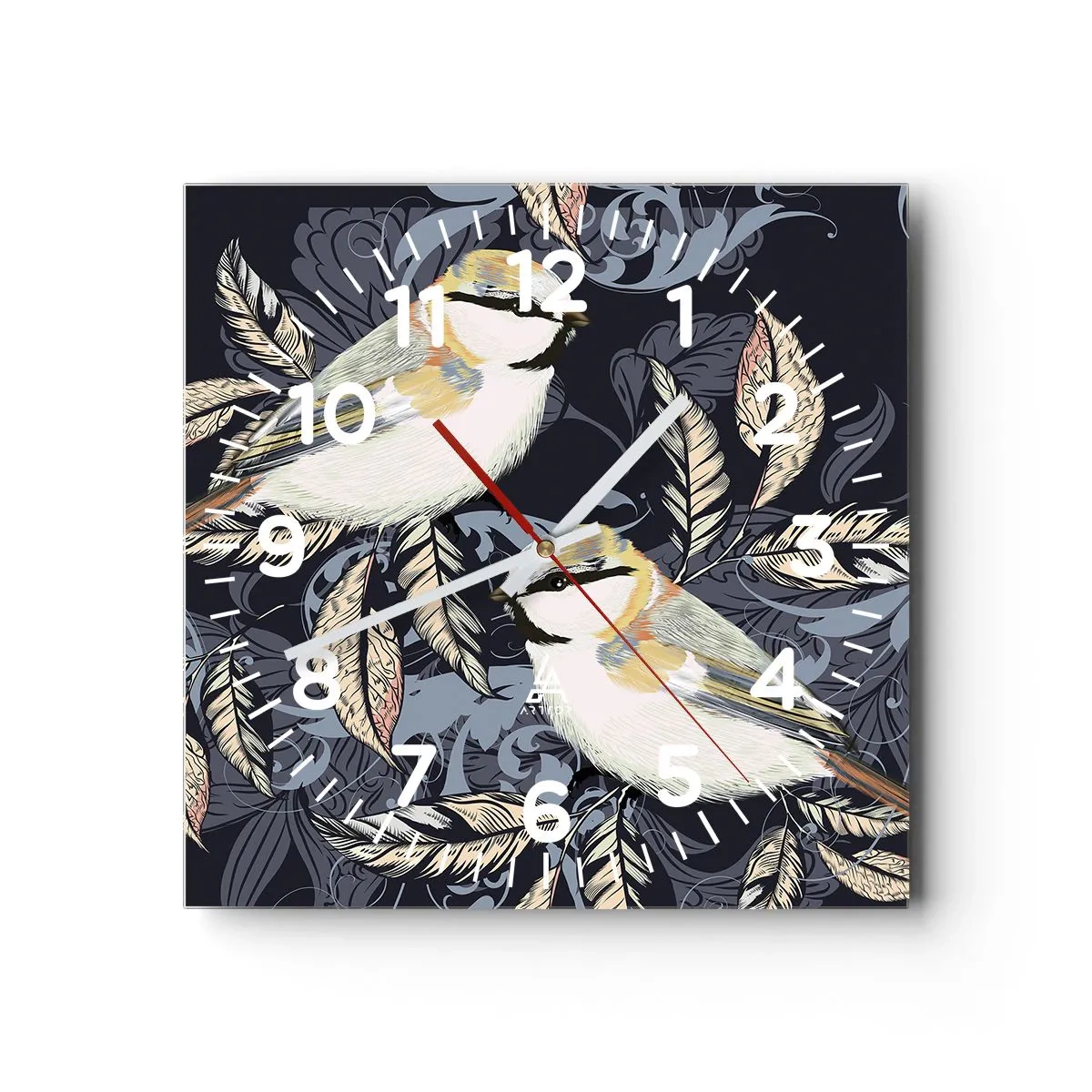 Reloj de pared - Reloj de vidrio - En la copa del árbol - 40x40 cm