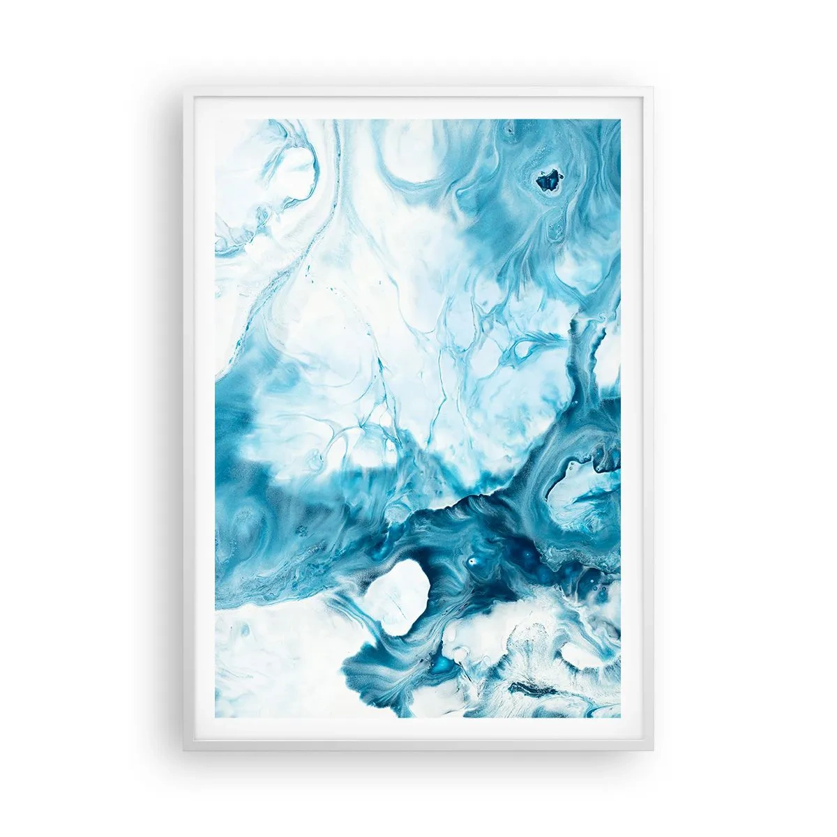 Póster en marco blanco - Un concierto azul - 70x100 cm