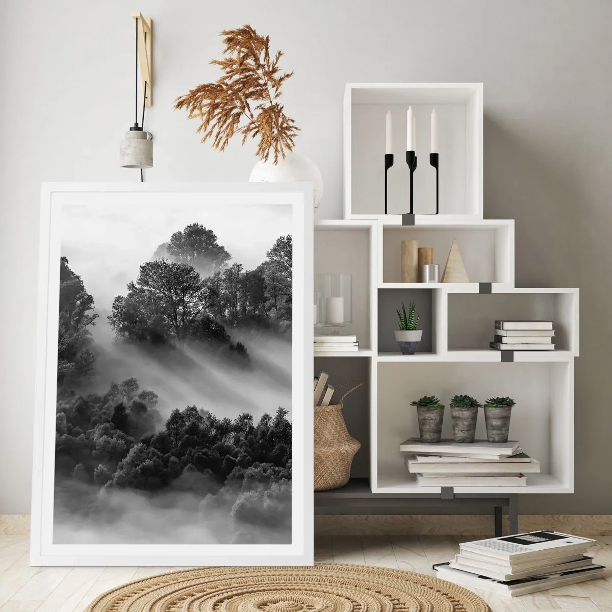 Póster en marco blanco - Levantarse del sueño - 70x100 cm