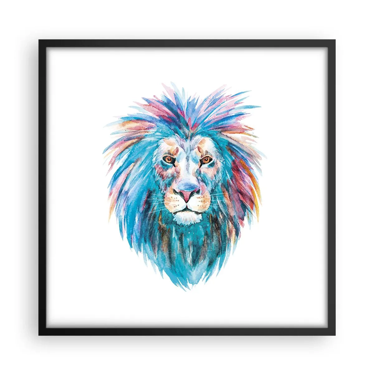 Póster en marco negro - Aura electrizante - 50x50 cm