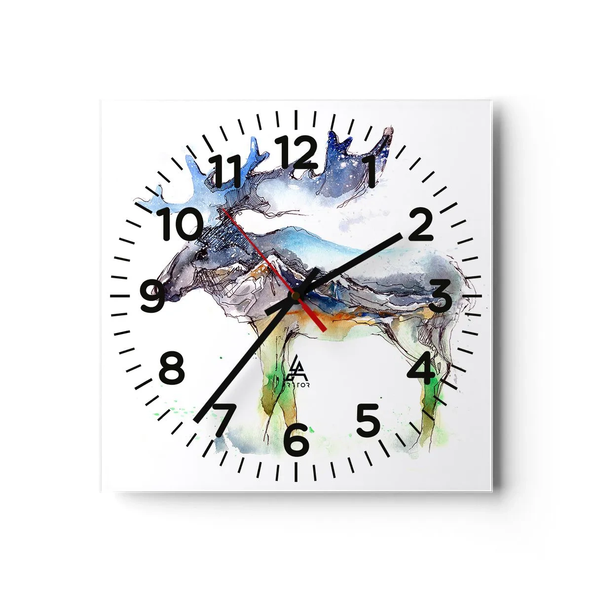 Reloj de pared - Reloj de vidrio - El héroe de un cuento de invierno - 30x30 cm