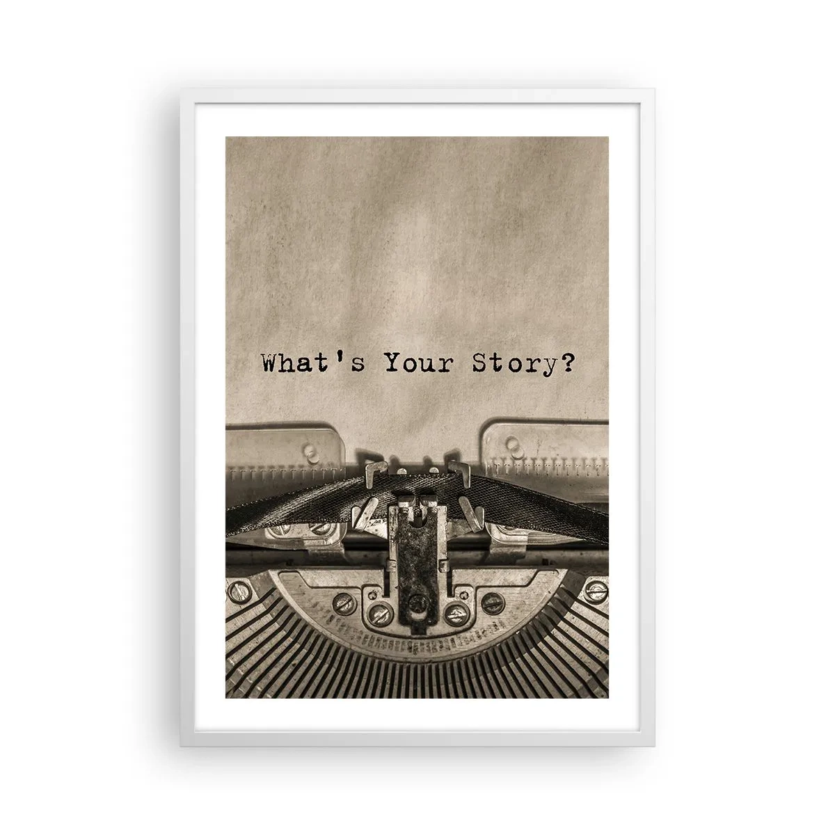 Póster en marco blanco - Solo espero una respuesta - 50x70 cm