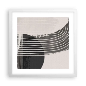 Póster en marco blanco - Ida y vuelta - 40x40 cm