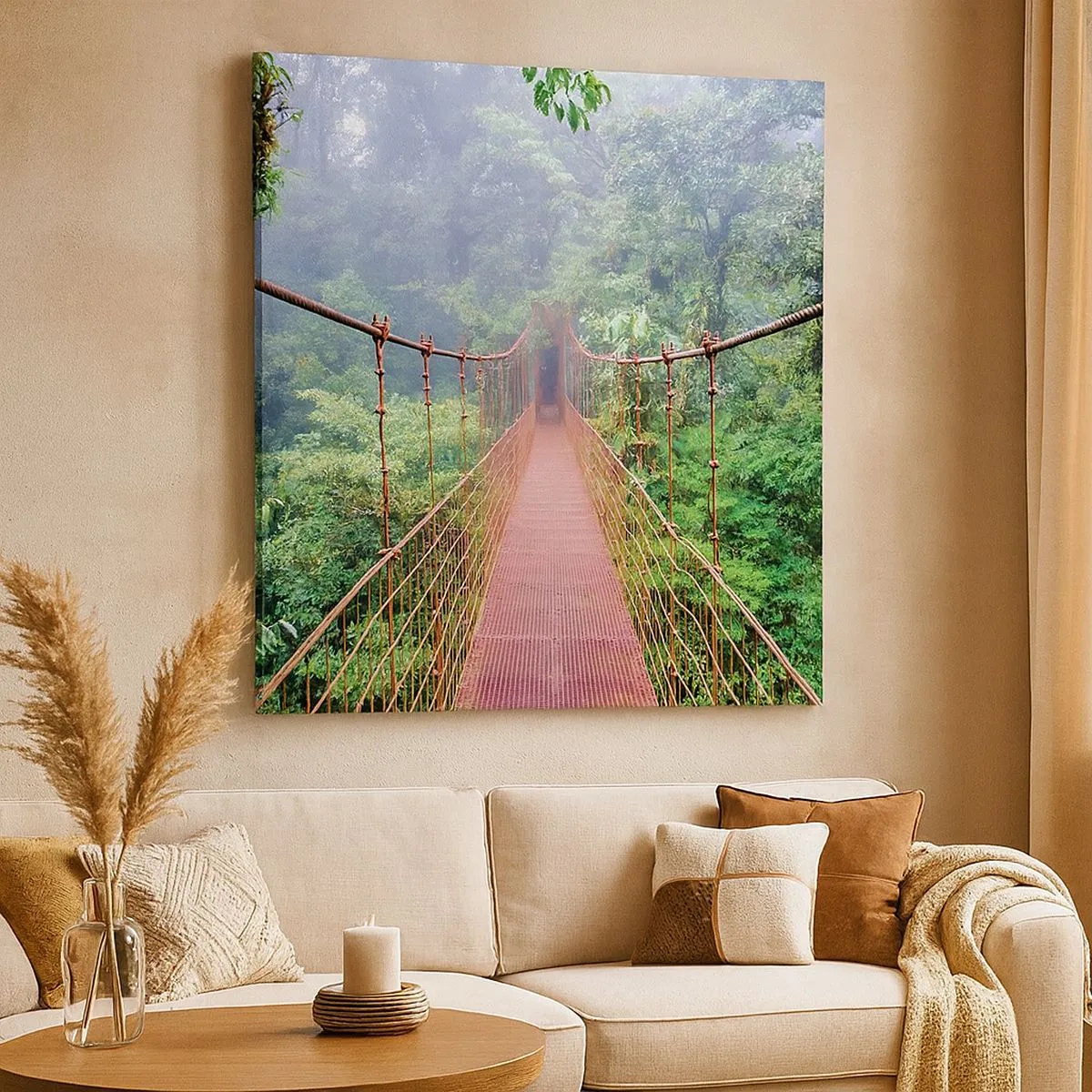 Cuadro sobre lienzo - Impresión de Imagen - Suspendido sobre las copas - 30x30 cm