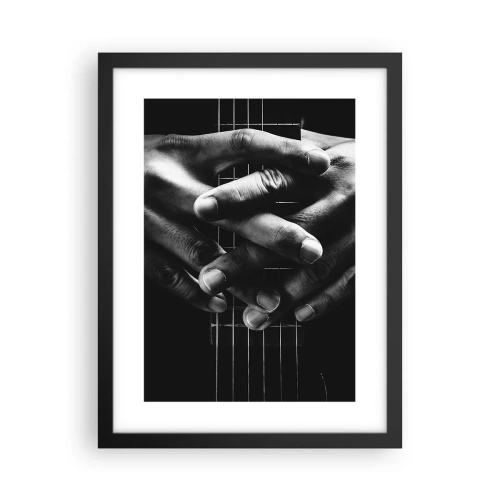 Póster en marco negro - La oración del artista - 30x40 cm