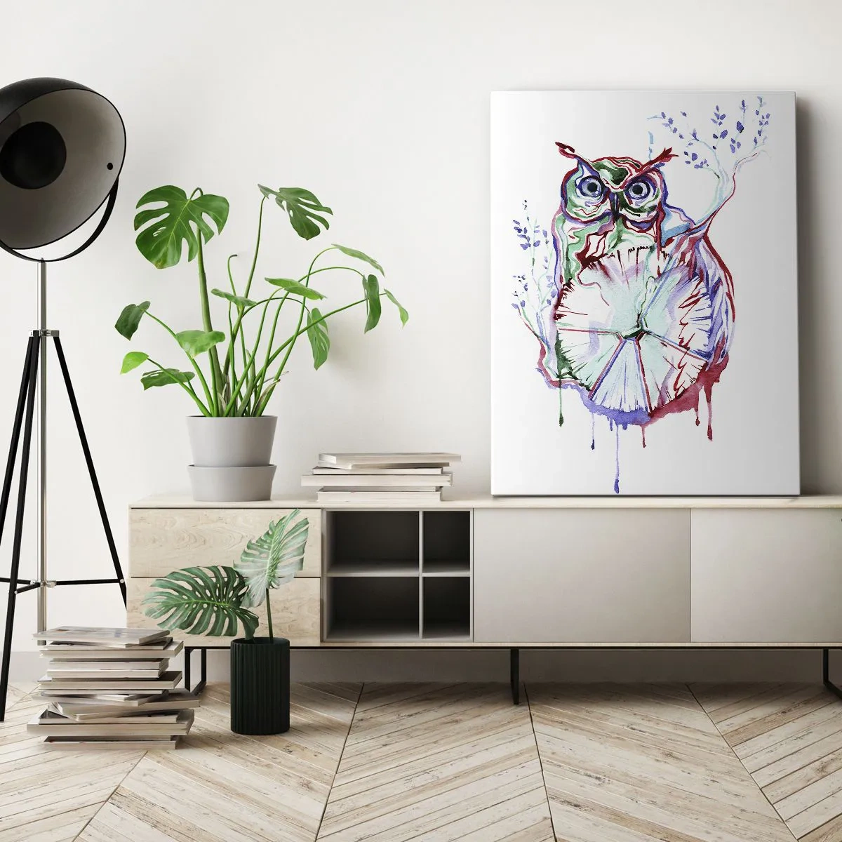 Cuadro sobre lienzo - Impresión de Imagen - Sabio por naturaleza - 65x120 cm