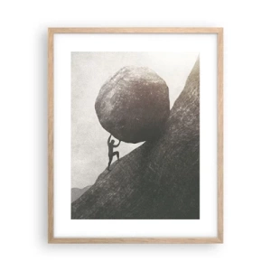 Póster en marco roble claro - Creo, contra toda esperanza - 40x50 cm