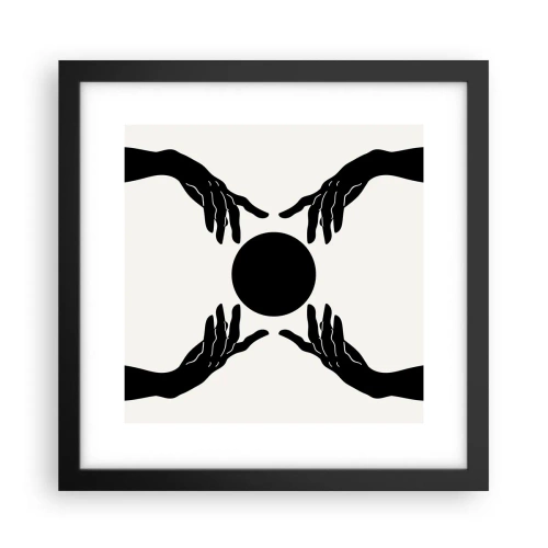 Póster en marco negro - Una señal secreta - 30x30 cm