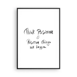 Póster en marco negro - ¿Cómo vivir? - 70x100 cm