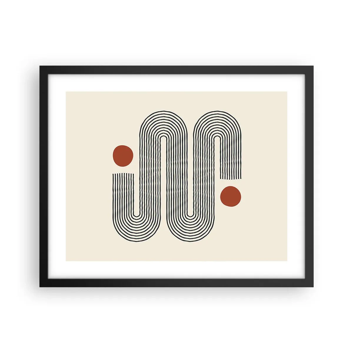 Póster en marco negro - De principio a fin - 50x40 cm