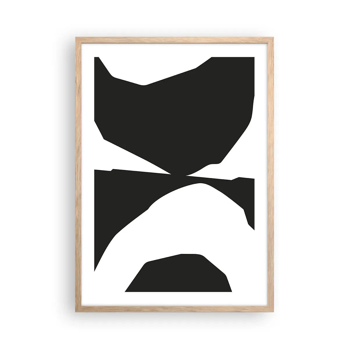 Póster en marco roble claro - Positivo-negativo - 50x70 cm