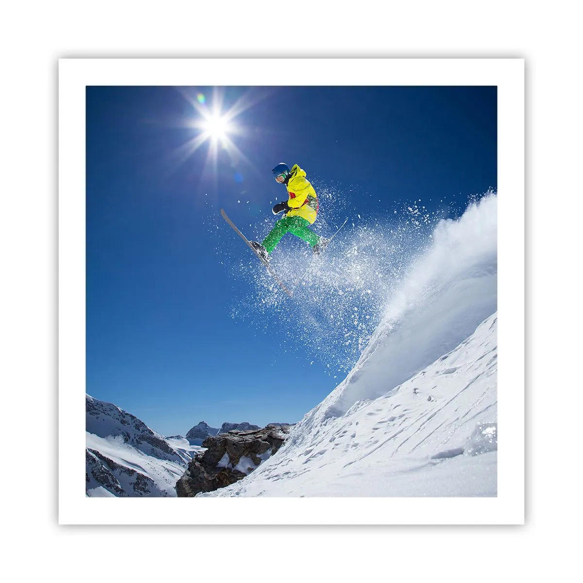 Póster - Bailando con las montañas - 60x60 cm
