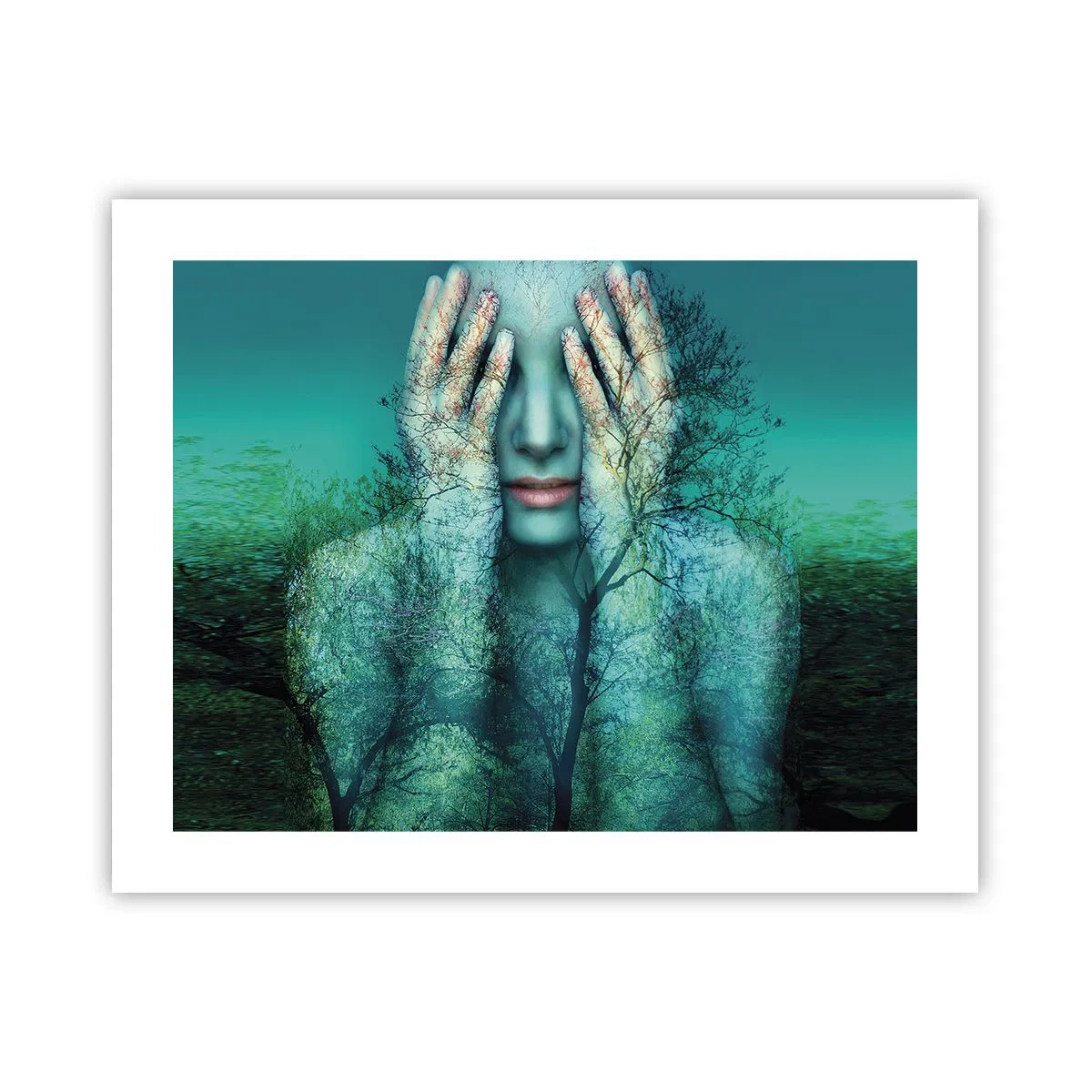 Póster - Sumergida en azul - 50x40 cm