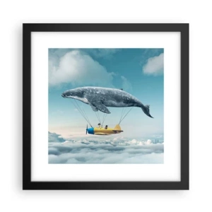 Póster en marco negro - ¿Por qué no? - 30x30 cm