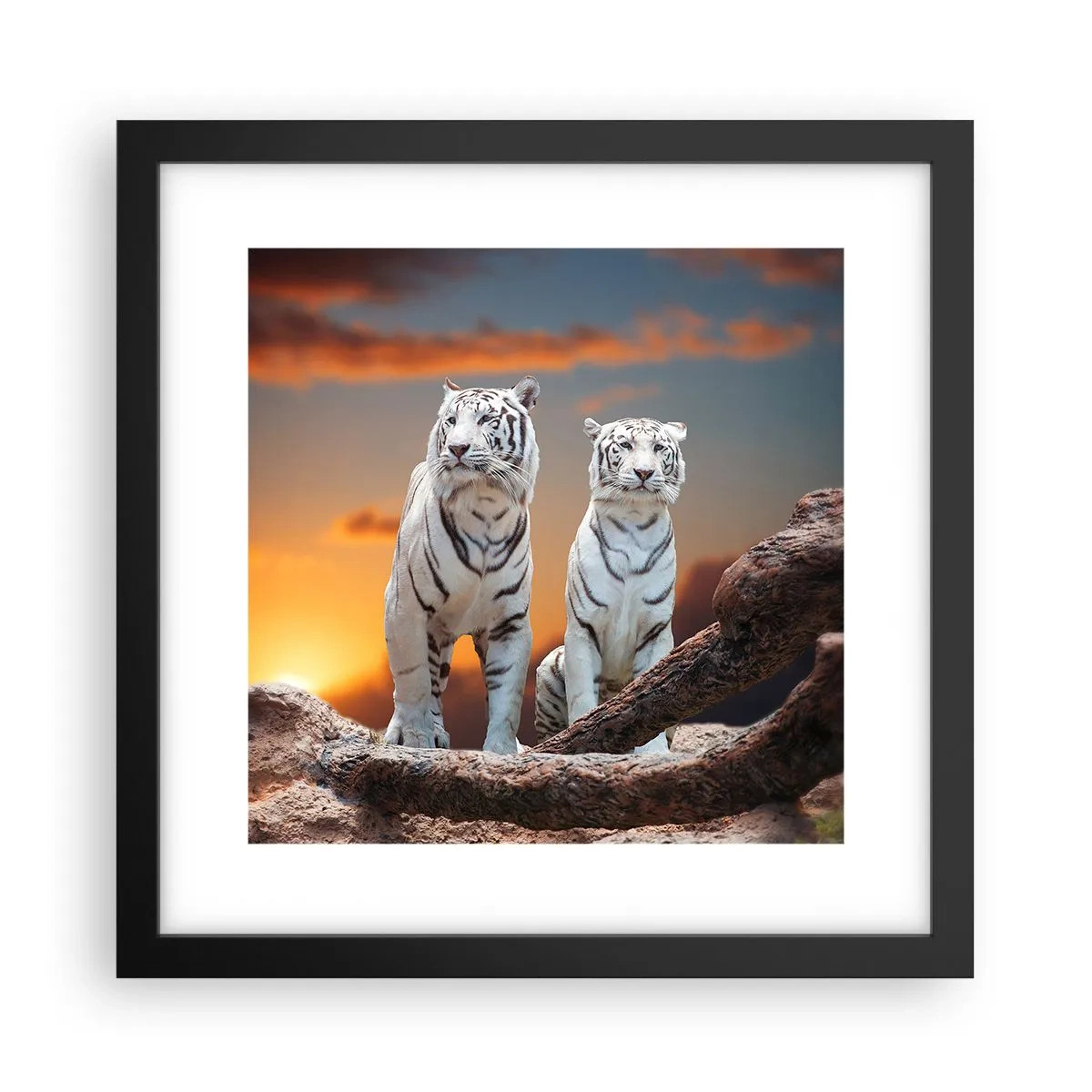 Póster en marco negro - Como en Narnia - 30x30 cm
