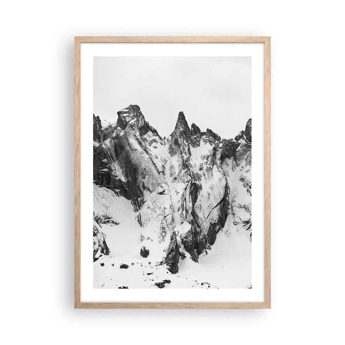 Póster en marco roble claro - Cresta amenazante - 50x70 cm