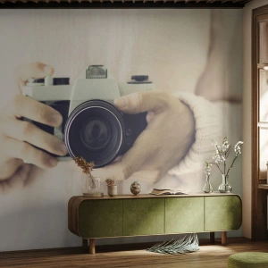 Fotomural Premium Sand - Una visión diferente - Cámara, Vintage, Fotografía - 150x105 cm