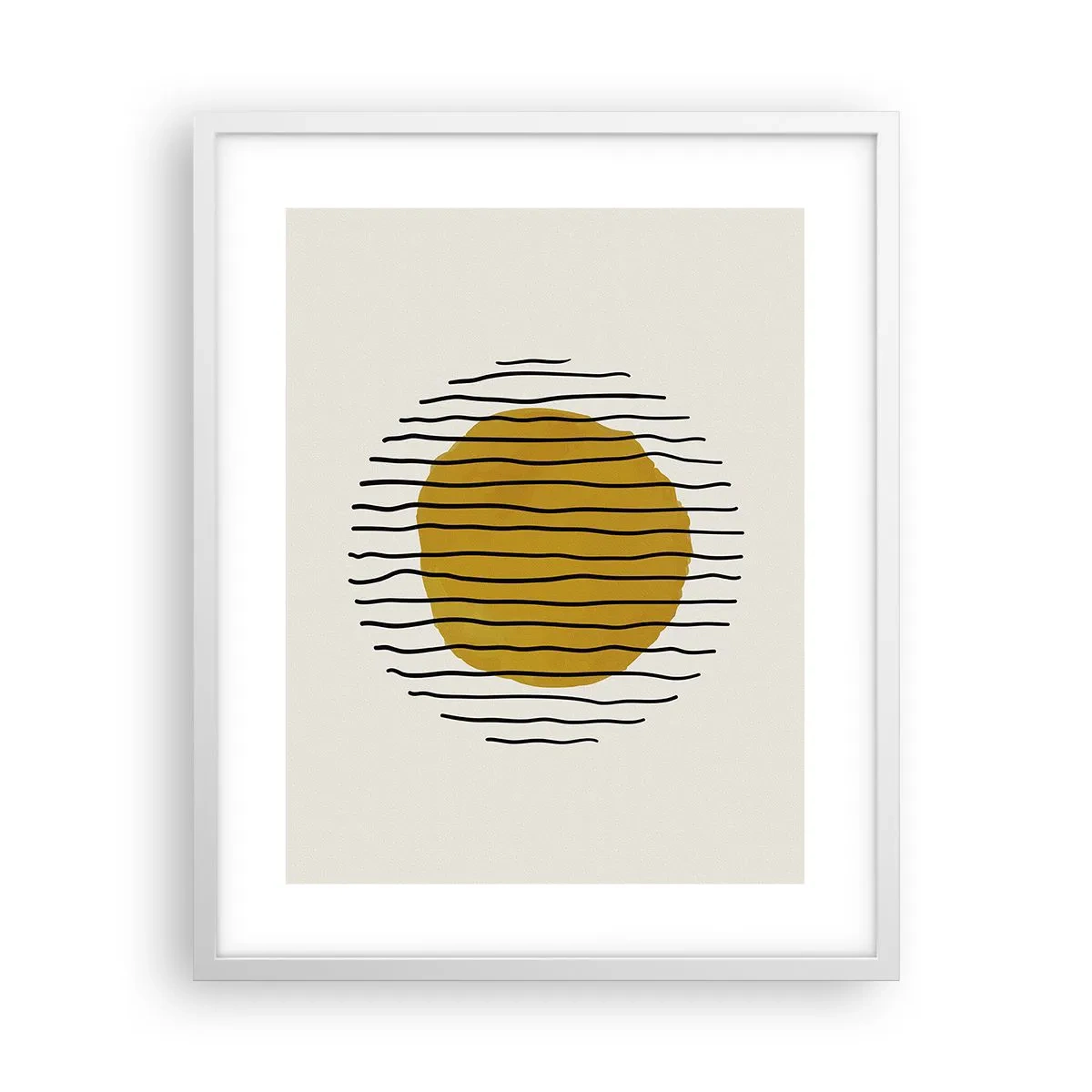 Póster en marco blanco - Abstracción cálida - 40x50 cm