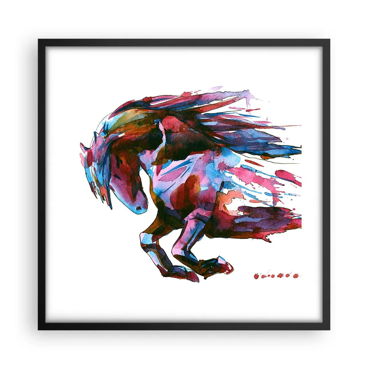 Póster en marco negro - En éxtasis - 50x50 cm