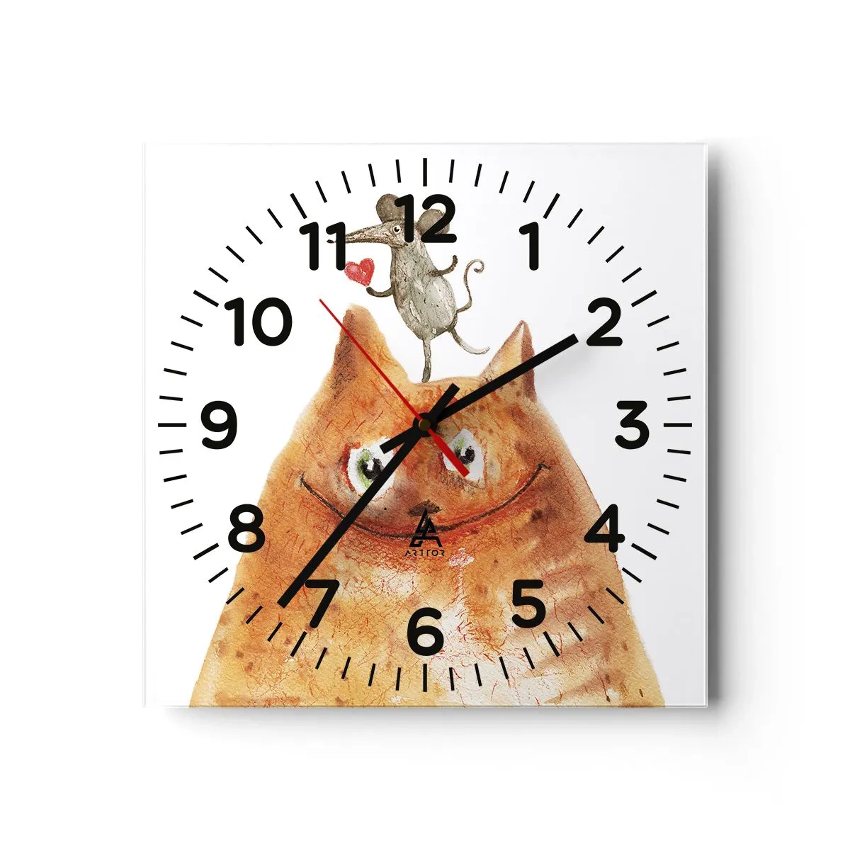 Reloj de pared - Reloj de vidrio - Paradojas del amor - 30x30 cm