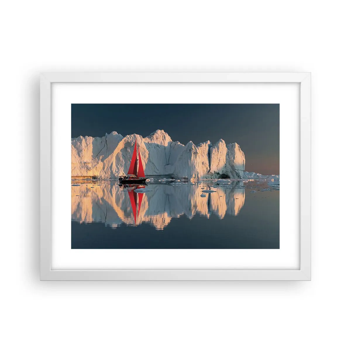 Póster en marco blanco - En el límite del mundo - 40x30 cm