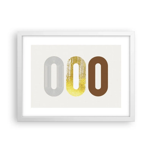 Póster en marco blanco - ¡Ooo! - 40x30 cm