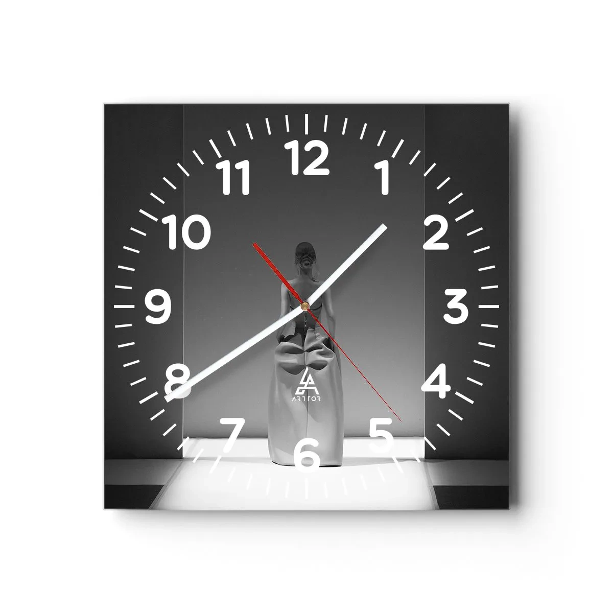 Reloj de pared - Reloj de vidrio - Sencillez refinada - 30x30 cm
