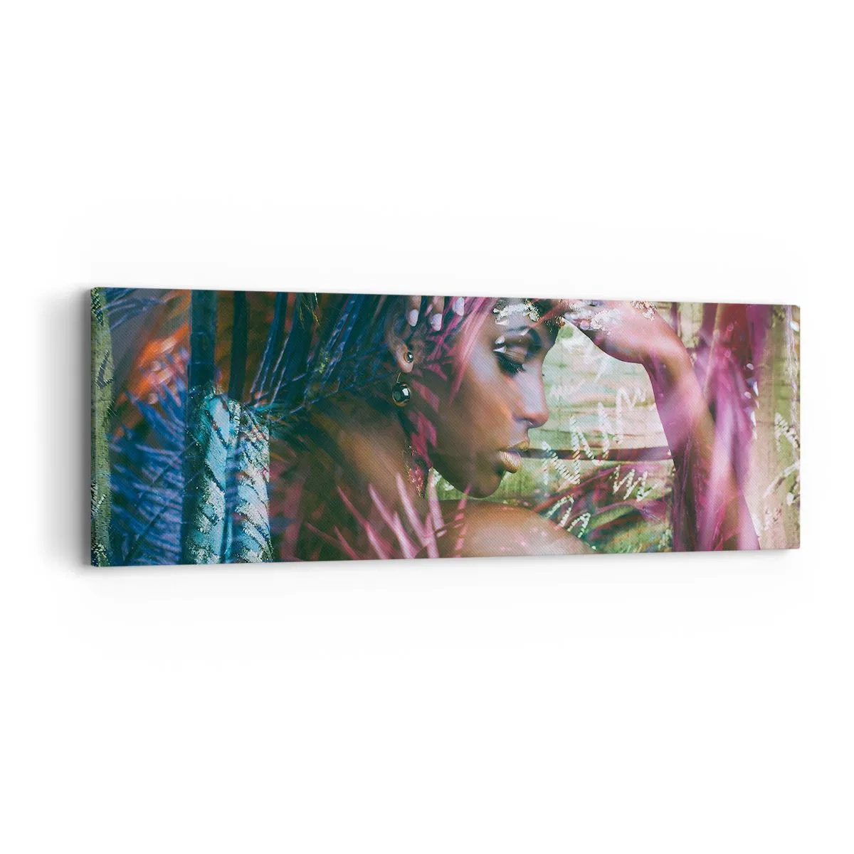 Cuadro sobre lienzo - Impresión de Imagen - La madre naturaleza en la selva - 90x30 cm
