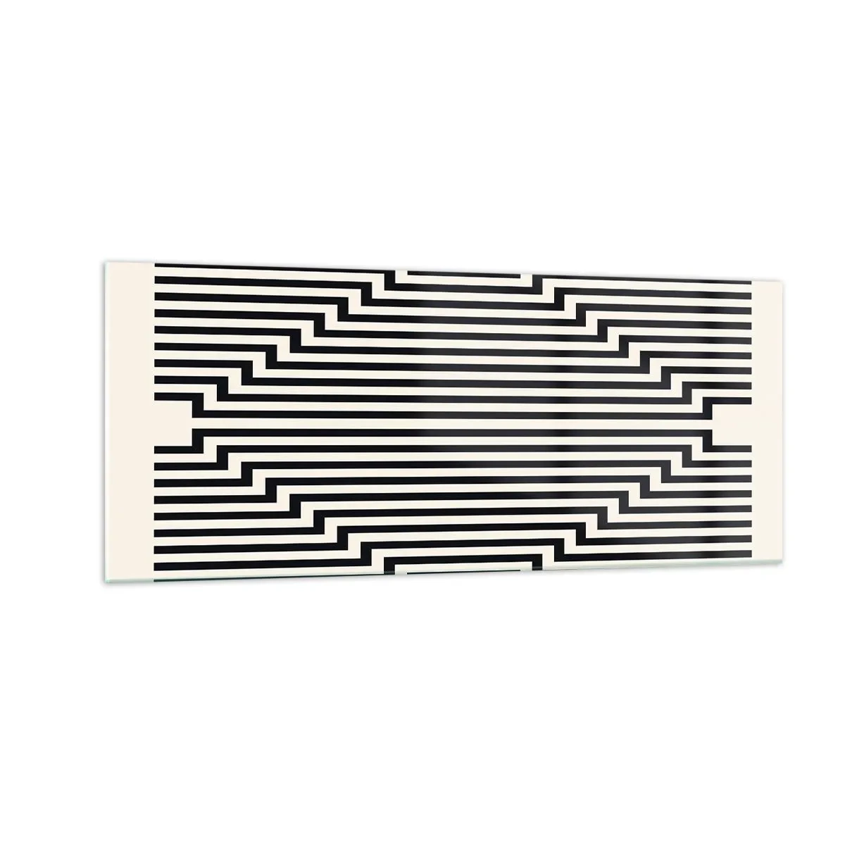 Cuadro sobre vidrio - Impresiones sobre Vidrio - Ilusión geométrica - 100x40 cm