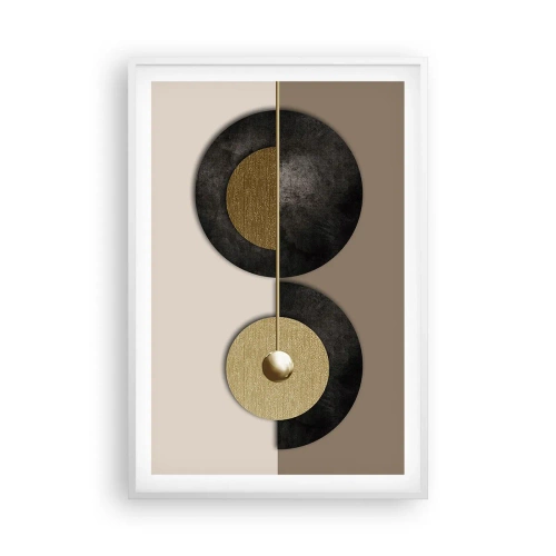 Póster en marco blanco - Variaciones en torno a un círculo - 61x91 cm