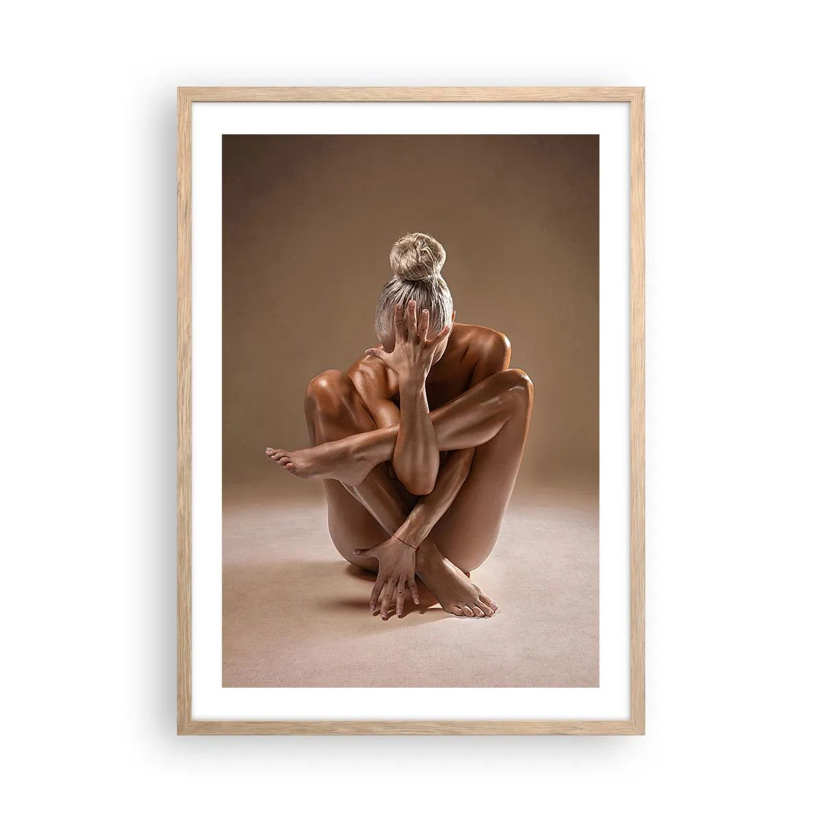 Póster en marco roble claro - Unidad de cuerpo y espíritu - 50x70 cm