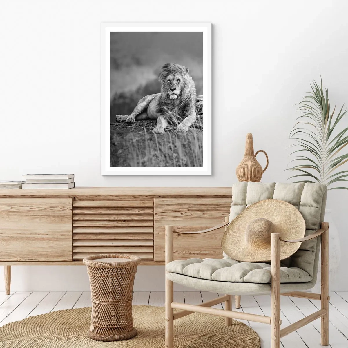 Póster en marco blanco - La siesta real - 40x50 cm