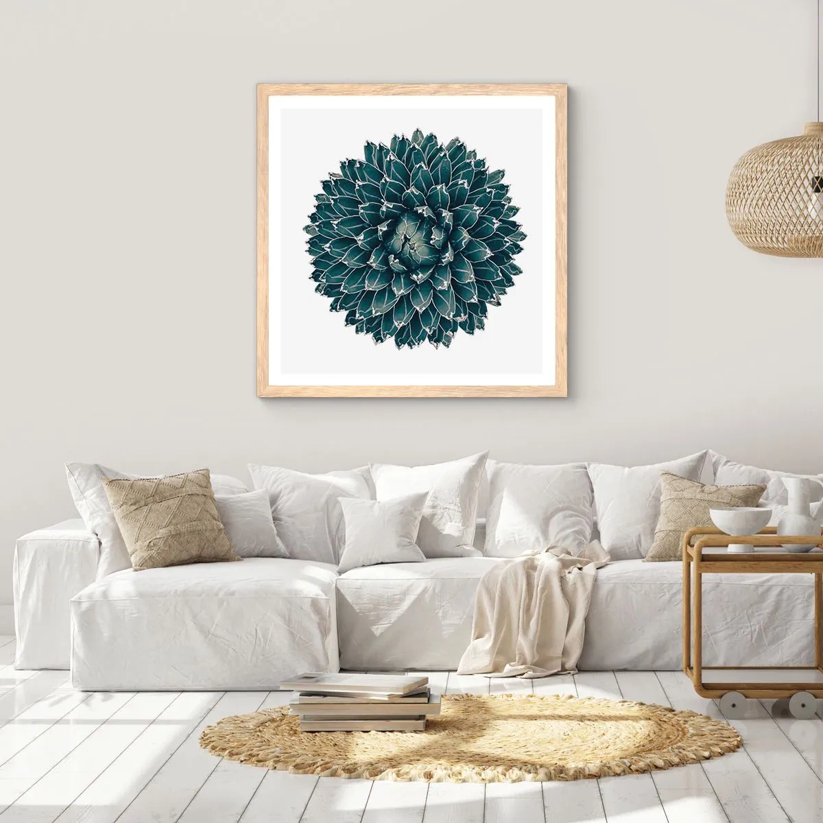 Póster en marco roble claro - Estrella del desierto - 40x40 cm