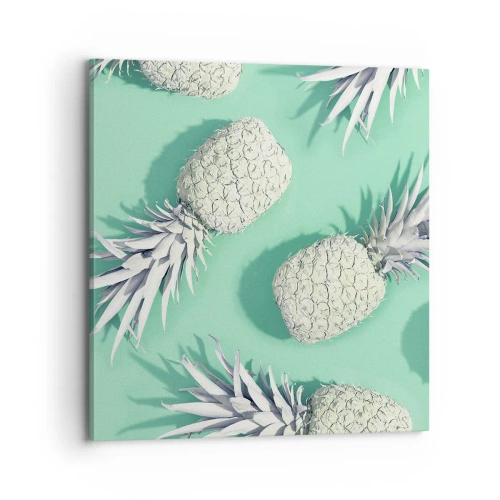 Cuadro sobre lienzo - Impresión de Imagen - Van bien con la menta - 70x70 cm